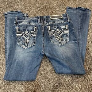 Donna midrise bootcut rock revival jeans vintage